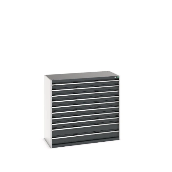 bott Cubio schuifladenkast 10 laden hoogte 1200 mm RAL 7016
