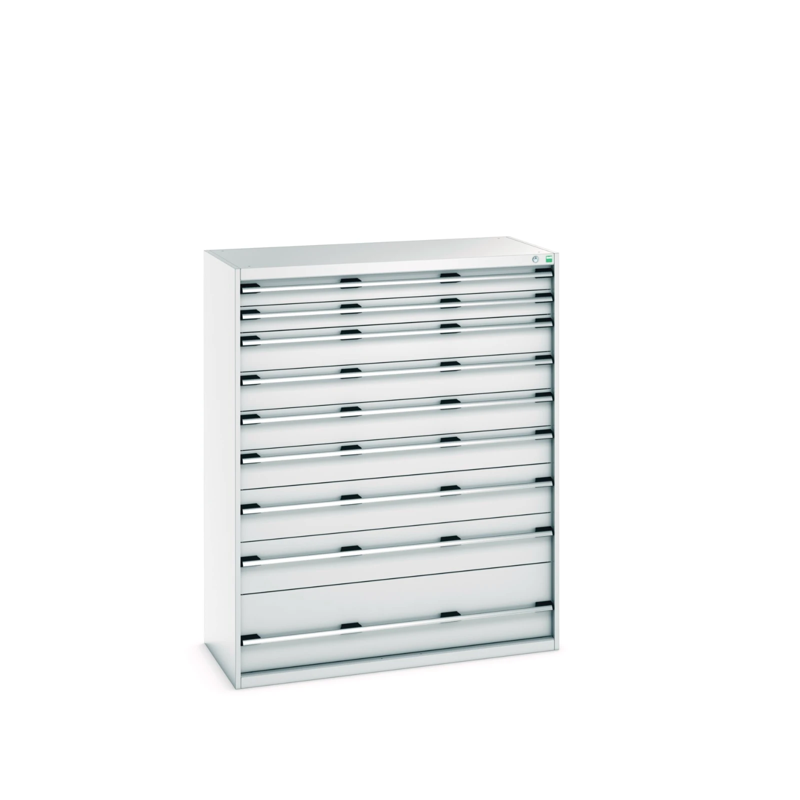 bott Cubio schuifladenkast 9 laden hoogte 1600 mm RAL 7035