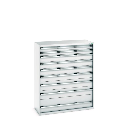 bott Cubio schuifladenkast 9 laden hoogte 1600 mm RAL 7035