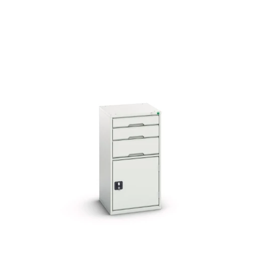 bott Verso schuifladenkast 525x550x1000mm 3 laden 1 deur RAL 7035
