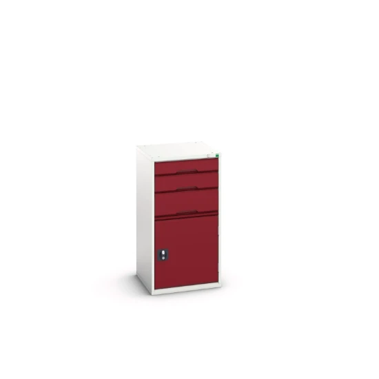 bott Verso schuifladenkast 525x550x1000mm 3 laden 1 deur RAL 3004