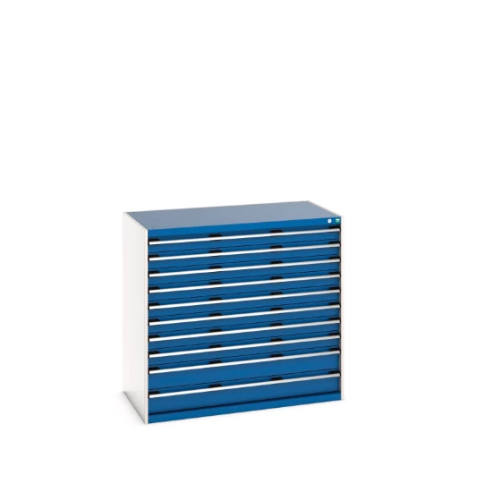 bott Cubio schuifladenkast 10 laden hoogte 1200 mm RAL 5010