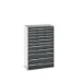 bott Cubio schuifladenkast hoogte 1600 mm 11 laden RAL 7016