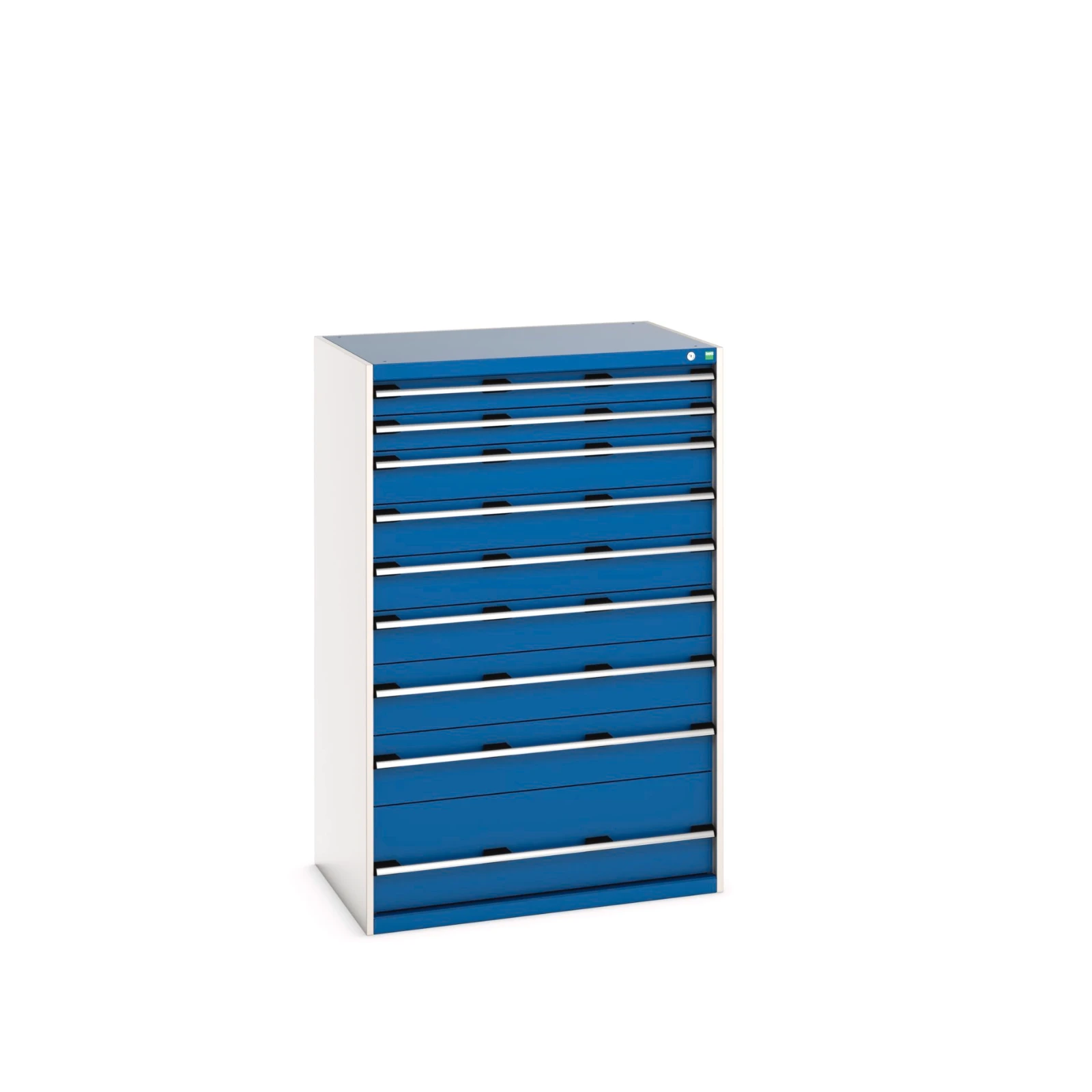 bott Cubio schuifladenkast 9 laden hoogte 1600 mm RAL 5010