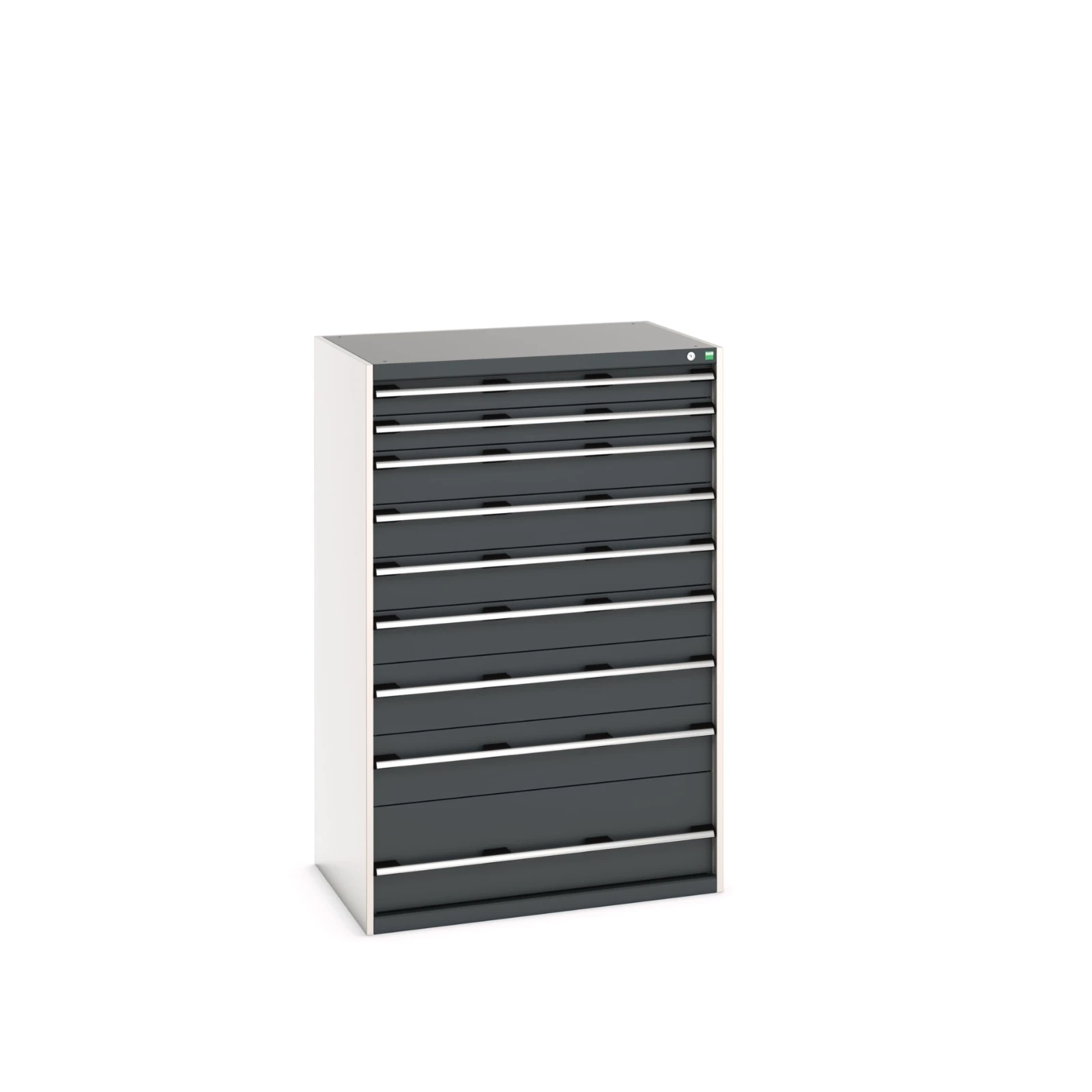 bott Cubio schuifladenkast 9 laden hoogte 1600 mm RAL 7016