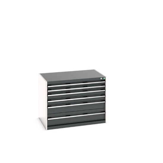 bott Cubio schuifladenkast 6 laden hoogte 800 mm RAL 7016
