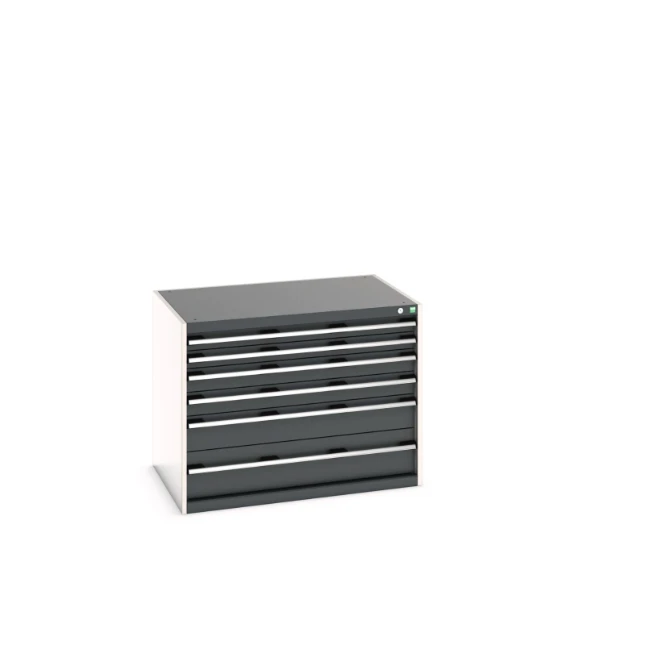 bott Cubio schuifladenkast 6 laden hoogte 800 mm RAL 7016