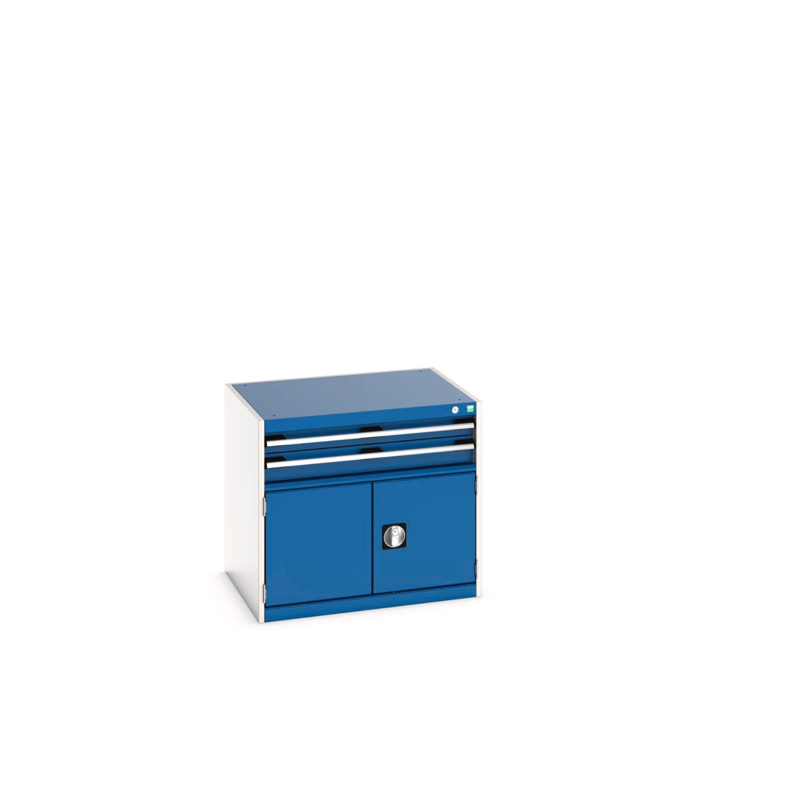 bott Cubio schuifladenkast hoogte 700 mm 2 laden en 1 deur RAL 5010
