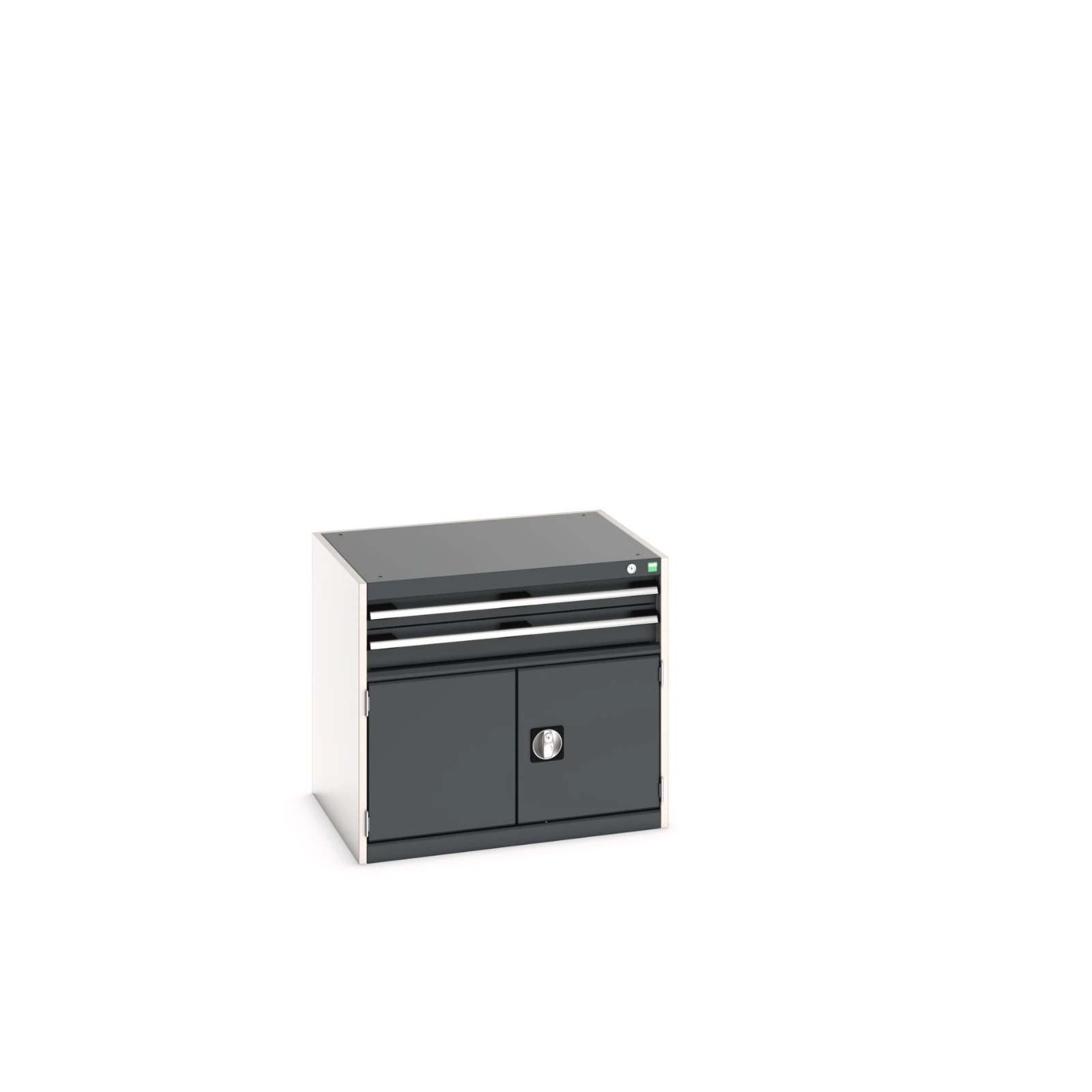 bott Cubio schuifladenkast hoogte 700 mm 2 laden en 1 deur RAL 7016