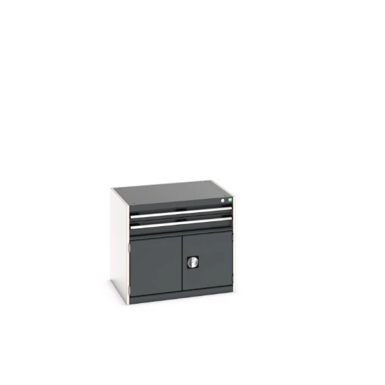 bott Cubio schuifladenkast hoogte 700 mm 2 laden en 1 deur RAL 7016