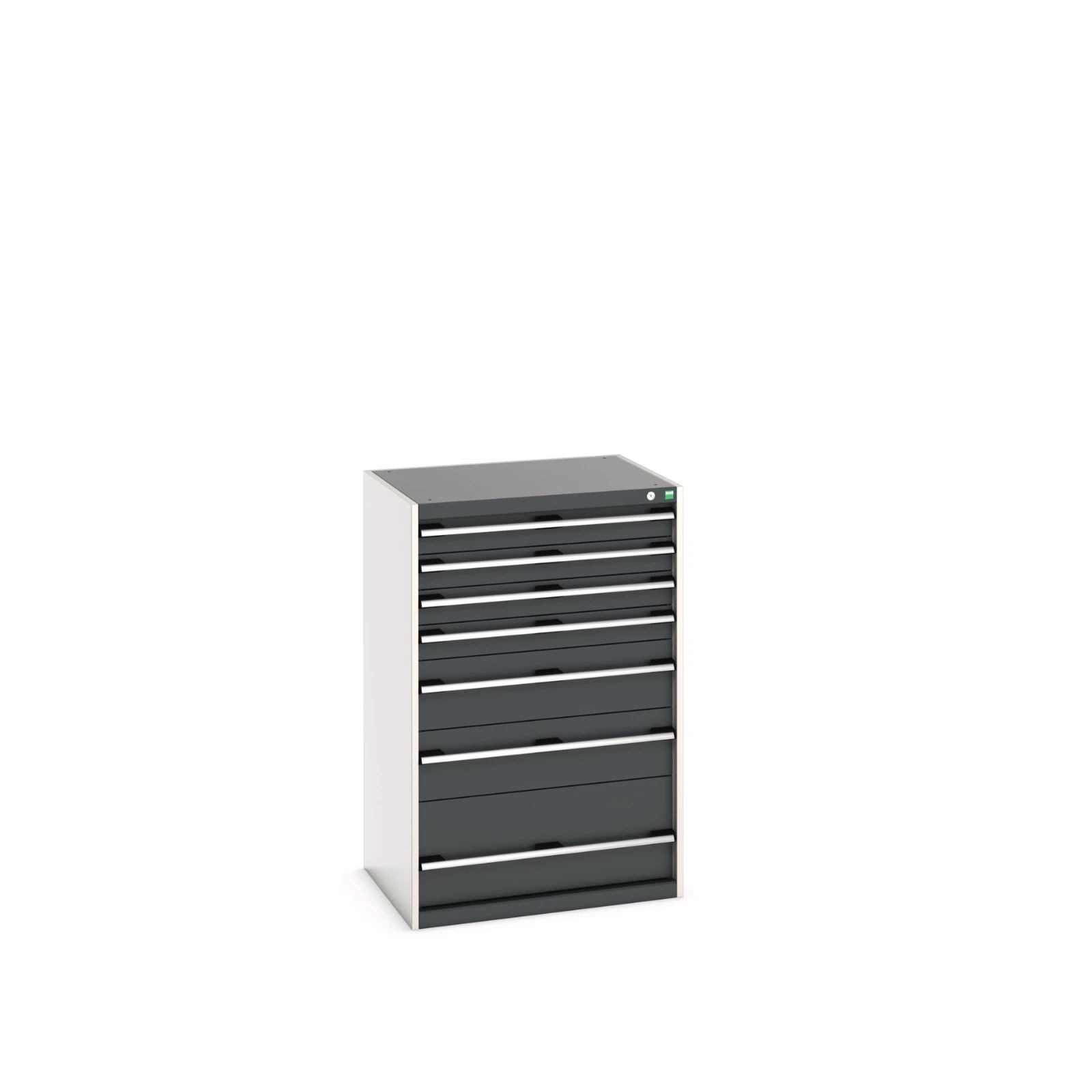 bott Cubio schuifladenkast hoogte 1000 mm 7 laden RAL 7016
