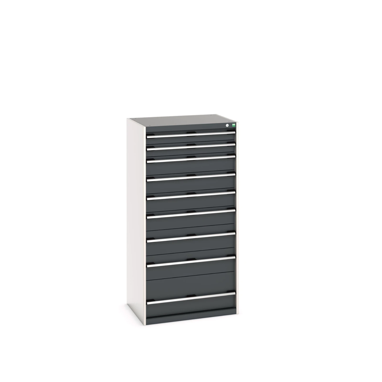 bott Cubio schuifladenkast hoogte 1600 mm 9 laden RAL 7016