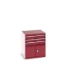 bott Cubio schuifladenkast 1 deur 3 laden hoogte 900 mm RAL 3004