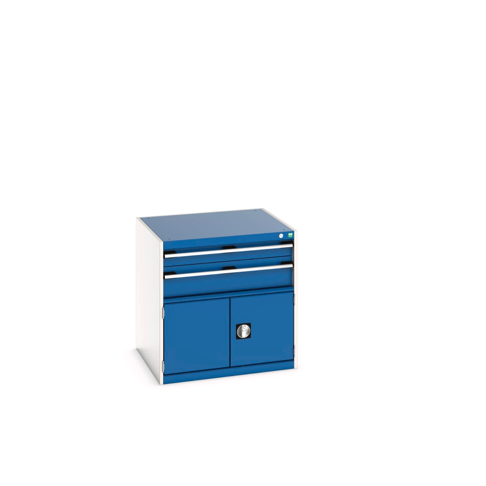bott Cubio schuifladenkast 1 deur 2 laden hoogte 800 mm RAL 5010