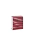 bott Cubio schuifladenkast hoogte 900 mm 6 schuifladen RAL 3004