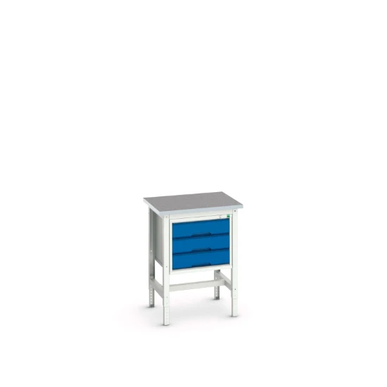 bott Verso werkbank 3 lades Breedte 700 mm Linoleum RAL 5010