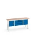 bott Verso verstelbare werkbank 2000x600x830-930mm Multiplex 2 deuren 3 laden RAL 5010