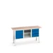 bott Verso verstelbare werkbank 1750x600x830-930mm 1 deur 1 middenschap 3 laden Multiplex RAL 5010