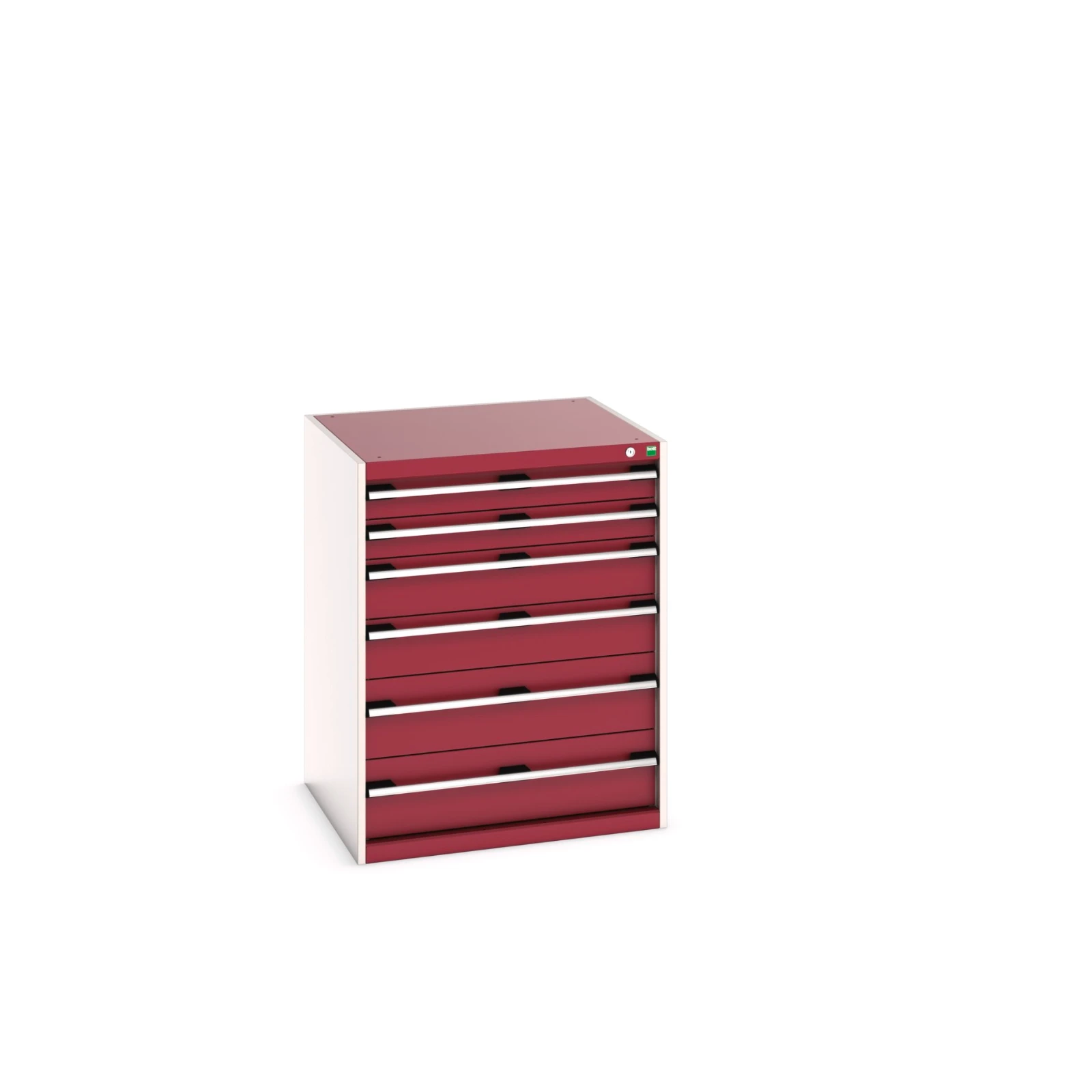bott Cubio schuifladenkast 6 laden hoogte 1000 mm RAL 3004