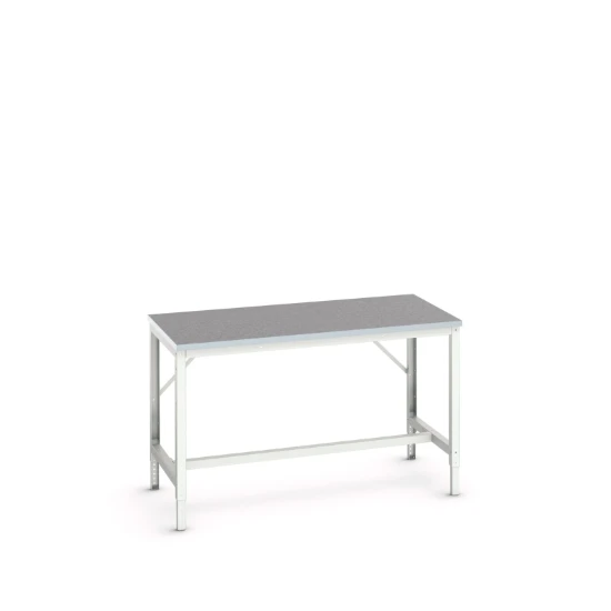 bott Verso verstelbare werkbank 1500x800x780-930mm Linoleum top RAL 7035