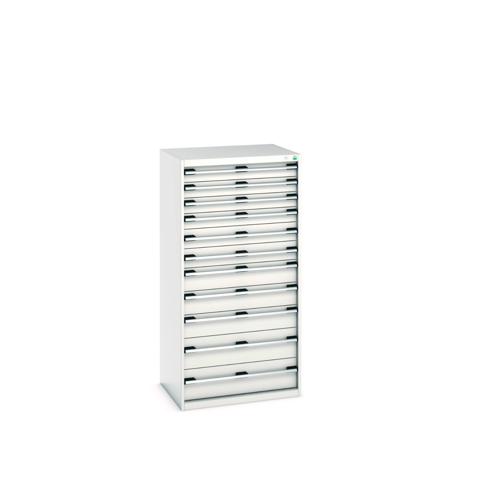 bott Cubio schuifladenkast hoogte 1600 mm 11 laden RAL 7035