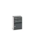 bott Cubio schuifladenkast hoogte 900 mm 3 laden + deur RAL 7016