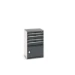 bott Cubio schuifladenkast hoogte 1000 mm 4 laden + deur RAL 7016