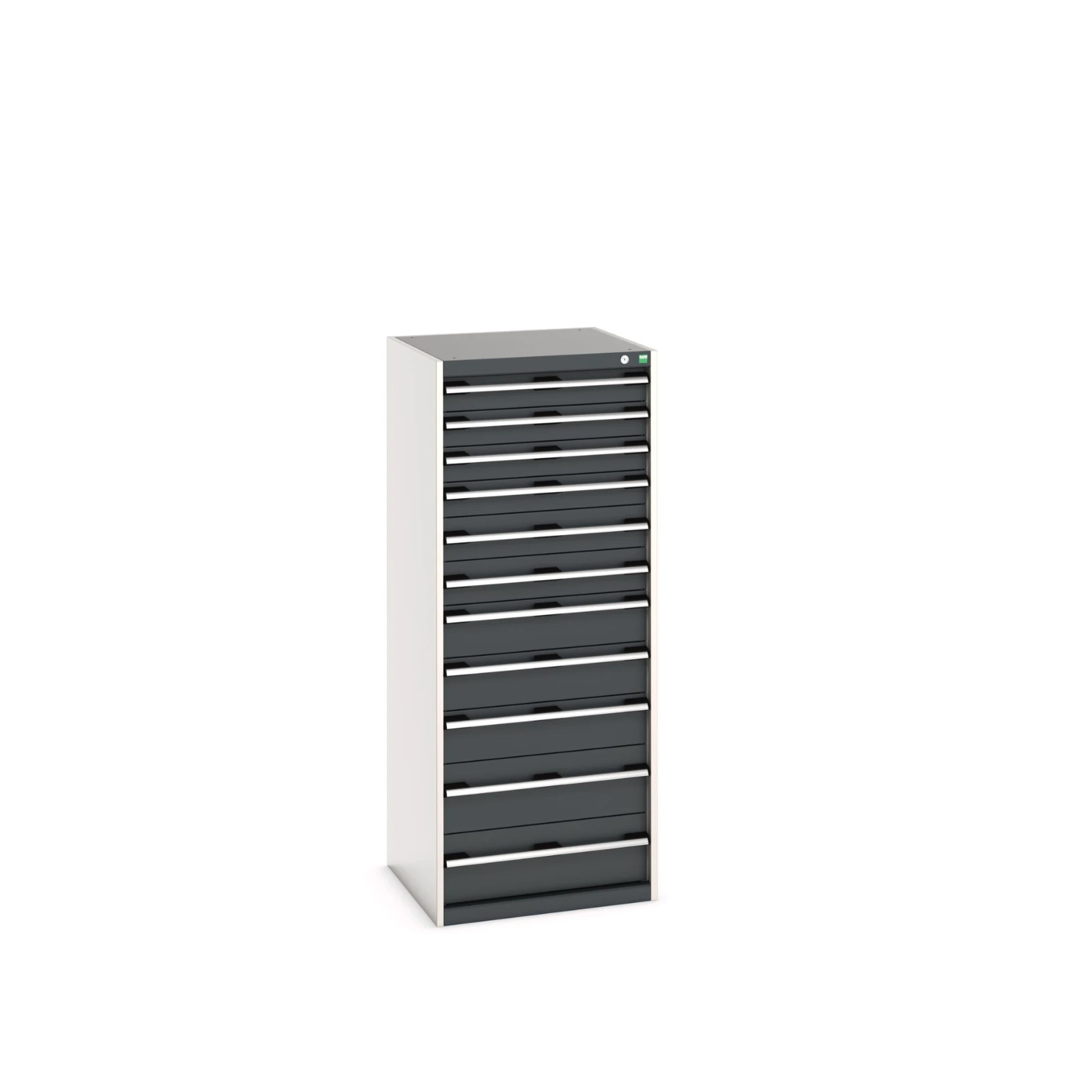 bott Cubio schuifladenkast hoogte 1600 mm 11 laden RAL 7016
