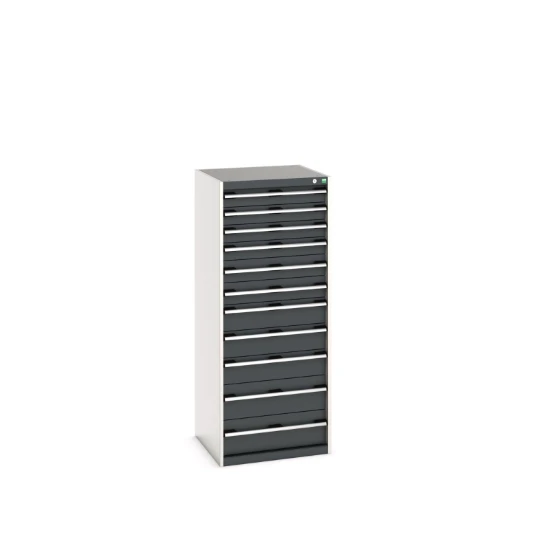 bott Cubio schuifladenkast hoogte 1600 mm 11 laden RAL 7016