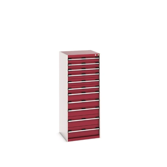bott Cubio schuifladenkast hoogte 1600 mm 11 laden RAL 3004