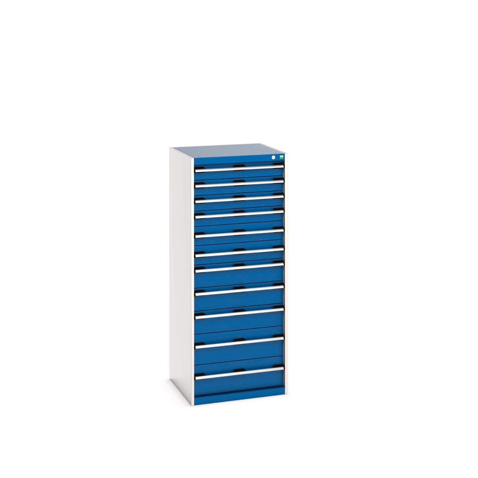 bott Cubio schuifladenkast hoogte 1600 mm 11 laden RAL 5010