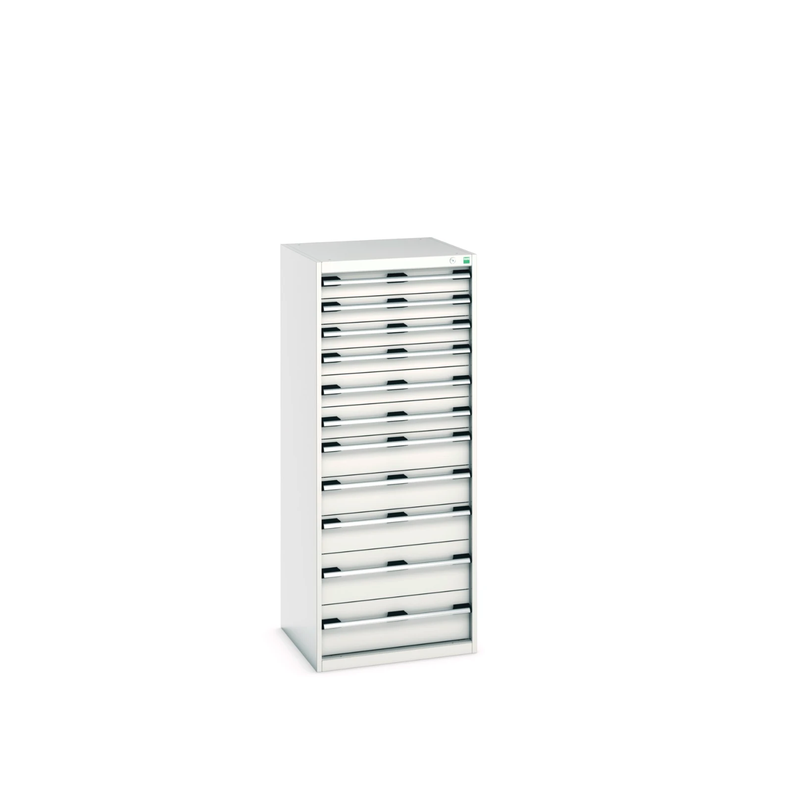 bott Cubio schuifladenkast hoogte 1600 mm 11 laden RAL 7035