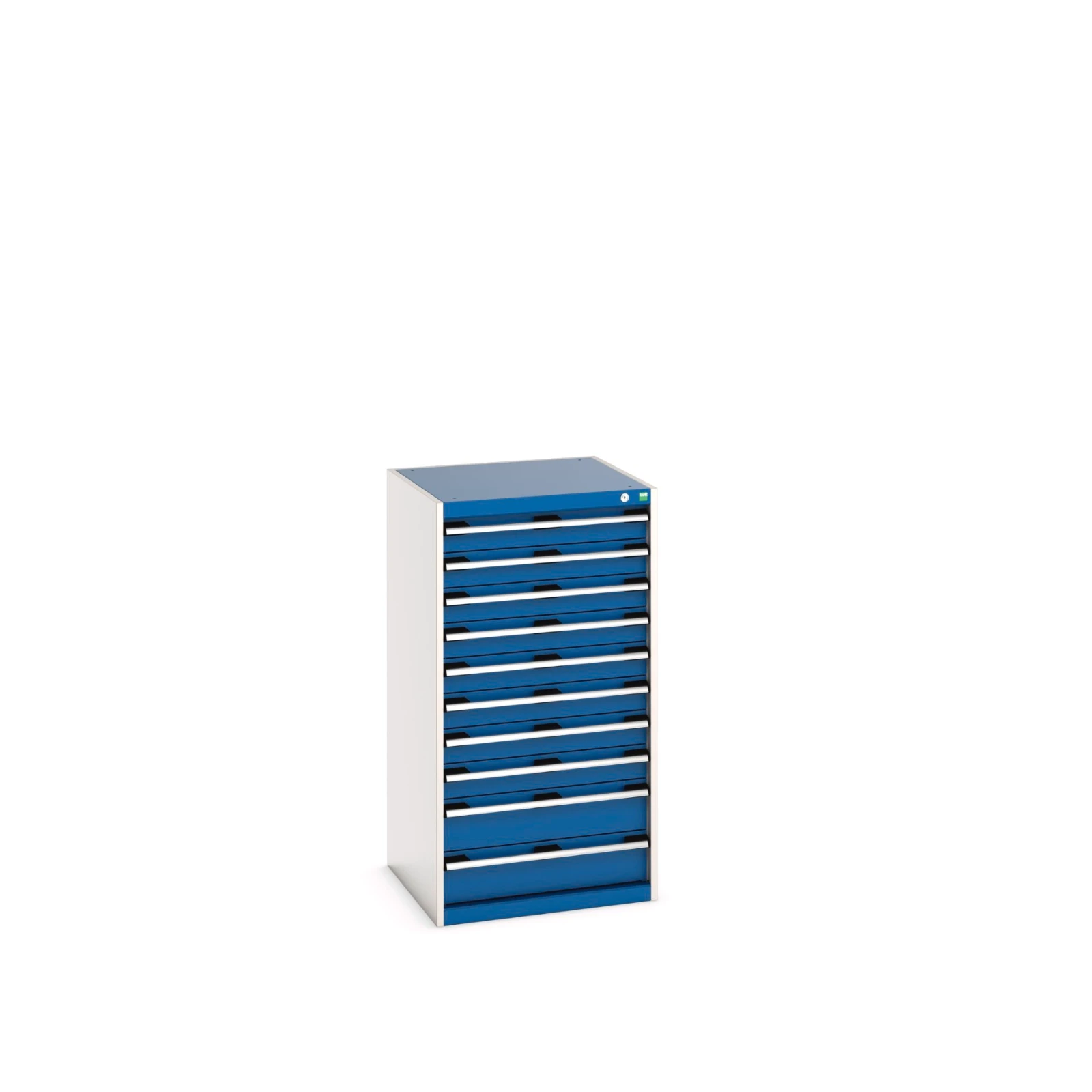 bott Cubio schuifladenkast hoogte 1200 mm 10 laden RAL 5010