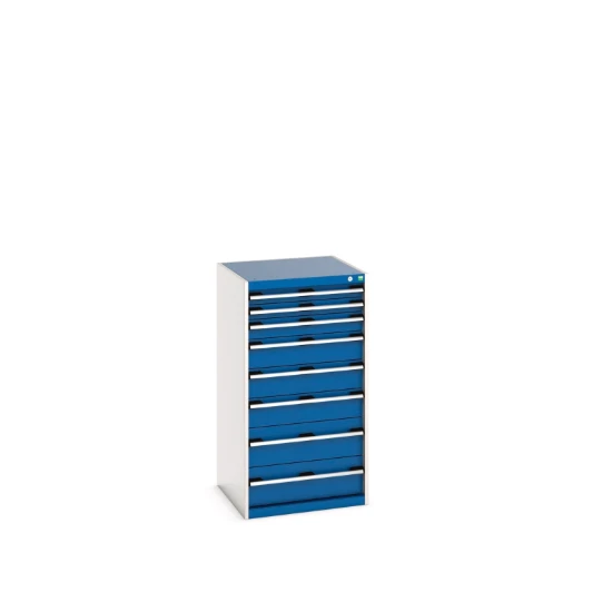bott Cubio schuifladenkast hoogte 1200 mm 8 laden RAL 5010