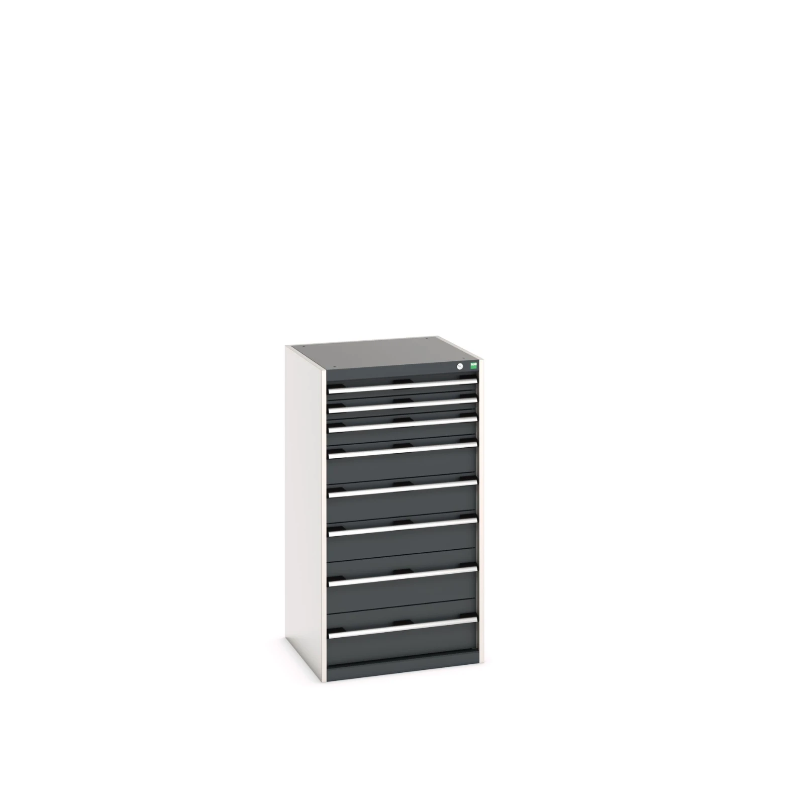 bott Cubio schuifladenkast hoogte 1200 mm 8 laden RAL 7016