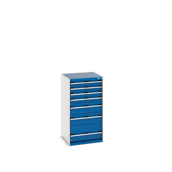 bott Cubio schuifladenkast hoogte 1200 mm 7 laden RAL 5010