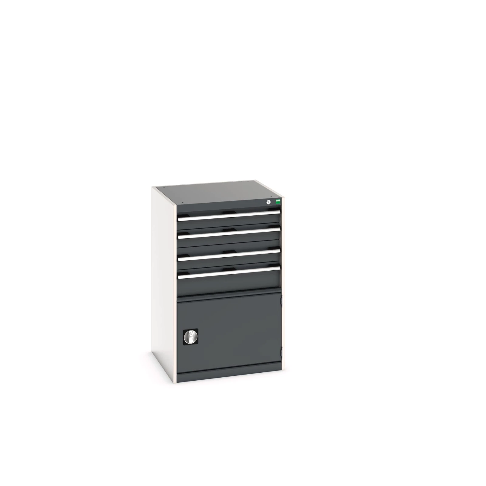 bott Cubio schuifladenkast hoogte 900 mm 4 laden RAL 7016