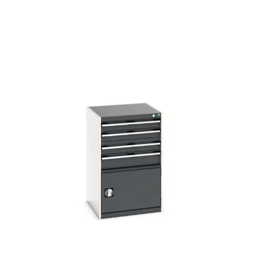 bott Cubio schuifladenkast hoogte 900 mm 4 laden RAL 7016