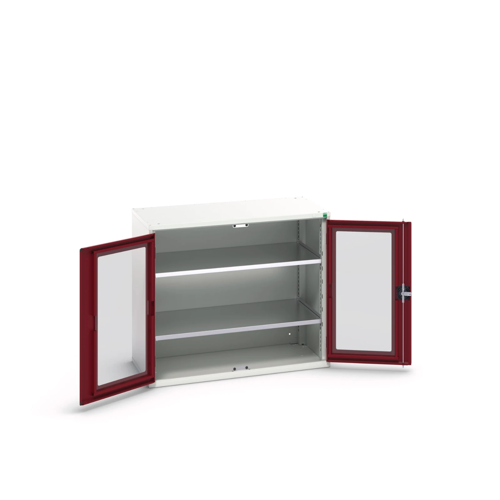 bott Verso systeemkast 1050x550x900mm 2 legborden 2 raamdeuren RAL 3004