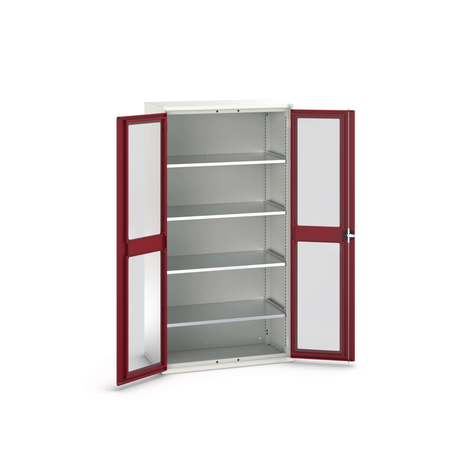 bott Verso systeemkast 1050x550x2000mm 4 legborden 2 raamdeuren RAL 3004