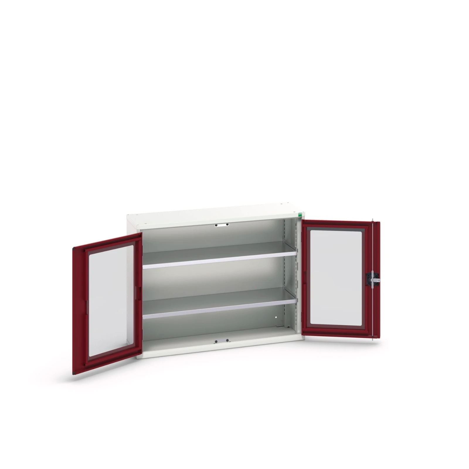 bott Verso systeemkast 1050x350x800mm 2 legborden 2 raamdeuren RAL 3004