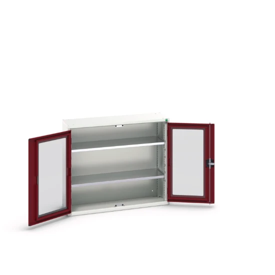 bott Verso systeemkast 1050x350x900mm 2 legborden 2 raamdeuren RAL 3004