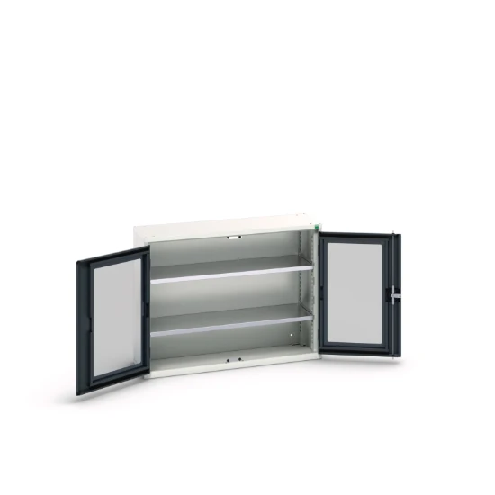 bott Verso systeemkast 1050x350x800mm 2 legborden 2 raamdeurenn RAL 7016