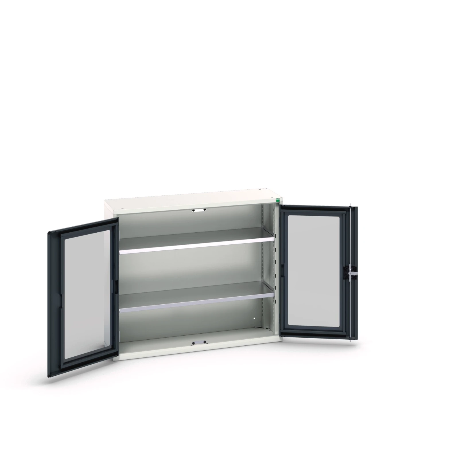bott Verso systeemkast 1050x350x900mm 2 legborden 2 raamdeuren RAL 7016