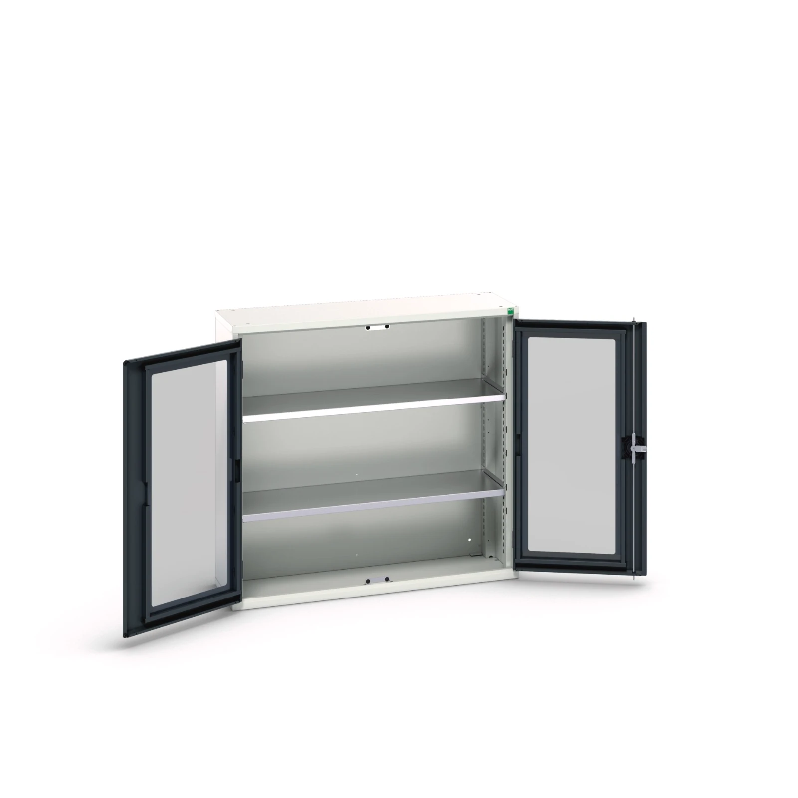 bott Verso systeemkast 1050x350x1000mm 2 legborden 2 raamdeuren RAL 7016