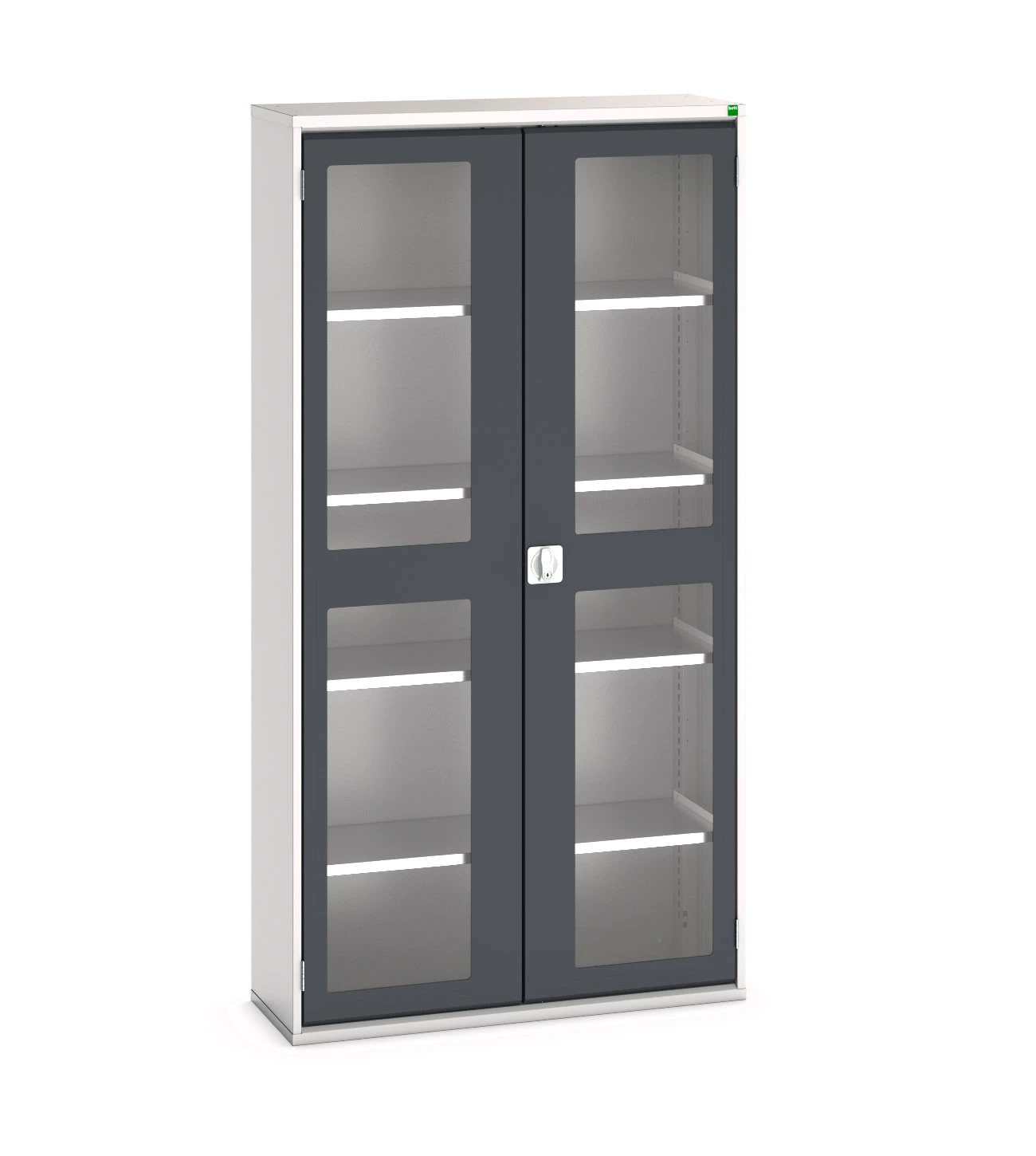 bott Verso systeemkast 1050x350x2000mm 4 legborden 2 raamdeuren RAL 7016