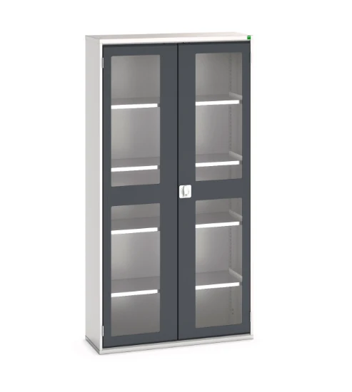 bott Verso systeemkast 1050x350x2000mm 4 legborden 2 raamdeuren RAL 7016