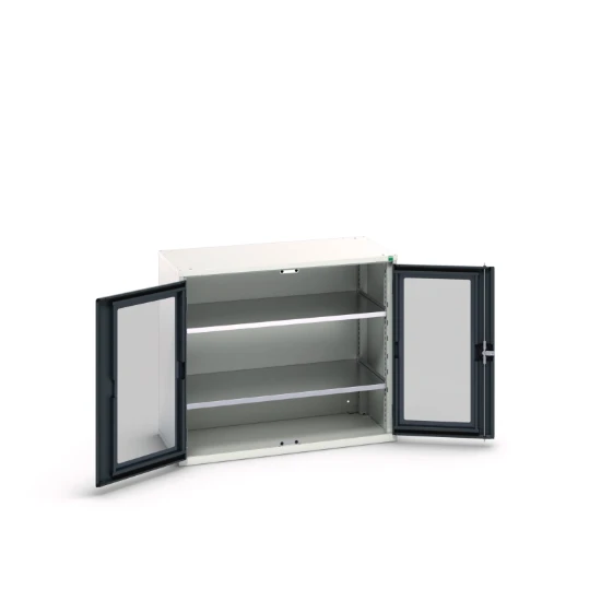 bott Verso systeemkast 1050x550x900mm 2 legborden 2 raamdeuren RAL 7016