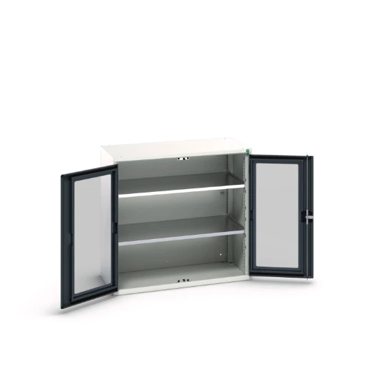 bott Verso systeemkast 1050x550x1000mm 2 legborden 2 raamdeuren RAL 7016