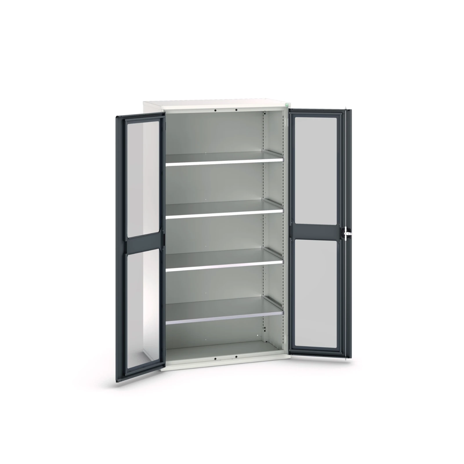 bott Verso systeemkast 1050x550x2000mm 4 legborden 2 raamdeuren RAL 7016